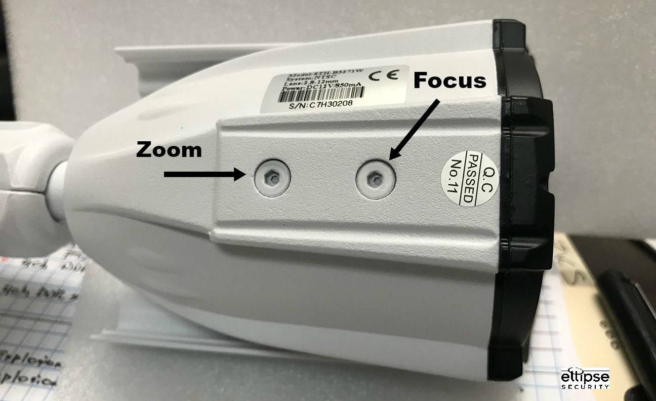 Anpassen von Zoom und Fokus auf Sicherheitskameras